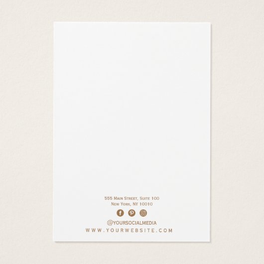 Minimalistische Ohrensichtkarte (Rückseite)