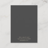 Minimalistische Ohrensichtkarte Visitenkarte (Rückseite)