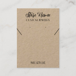 Minimalistische Ohrring-Anzeige für die Papierhals Visitenkarte