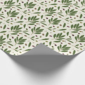 Minimalistische Öle und Branchen - nahtlos. Geschenkpapier (Ecke)