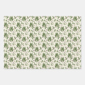 Minimalistische Öle und Branchen - nahtlos. Geschenkpapier Set (Vorderseite 3)