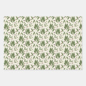 Minimalistische Öle und Branchen - nahtlos. Geschenkpapier Set (Vorderseite 2)