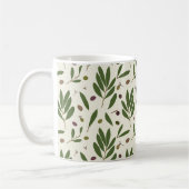 Minimalistische Öle und Branchen - nahtlos. Kaffeetasse (Links)