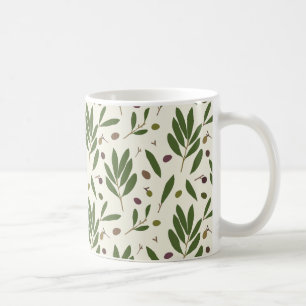 Minimalistische Öle und Branchen - nahtlos. Kaffeetasse