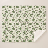 Minimalistische Öle und Branchen - nahtlos. Sherpadecke (Vorderseite (Horizontal))