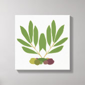 Minimalistische Öle und Zweige. Leinwanddruck (Vorderseite)