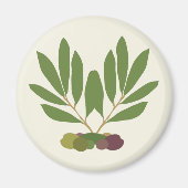 Minimalistische Öle und Zweige. Magnet (Vorne)