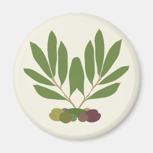 Minimalistische Öle und Zweige. Magnet