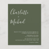 Minimalistische Olive Green Wedding (Vorderseite)