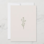 Minimalistische Olive Green Wedding Save The Date (Rückseite)