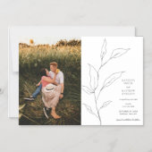 Minimalistische Olivenbäume Save the Date Magneteinladung (Vorderseite)