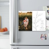 Minimalistische Olivenbäume Save the Date Magneteinladung