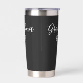 Minimalistische Oma Established White Script Text Thermobecher (Links)