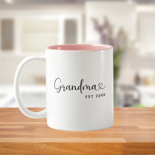 Minimalistische Oma etablierte elegante Schrift Zweifarbige Tasse