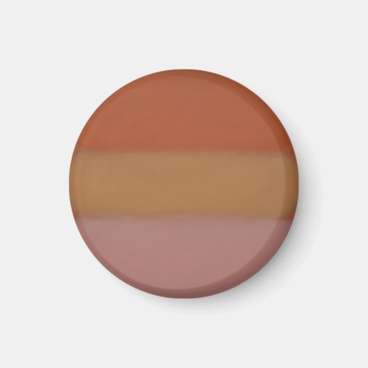 Minimalistische Orange Farbflächen Abstrakte Blöck Magnet (Vorne)