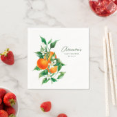 Minimalistische Orange Fruit Botanical Niedlich Ba Serviette (Beispiel)