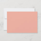 Minimalistische Orange Hochzeit rettet das Datum Save The Date (Rückseite)
