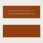 Minimalistische Orange Wedding Website Cards (Vorne & Hinten)