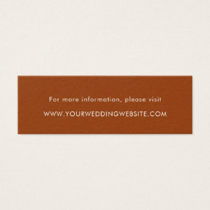 Minimalistische Orange Wedding Website Cards