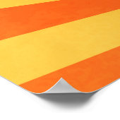 Minimalistische Orange Yellow Sun Rays Poster (Ecke)