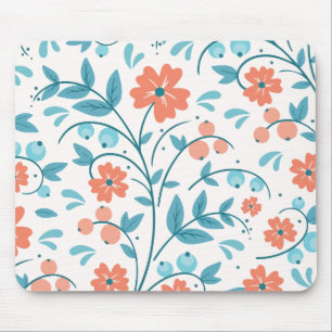 Minimalistische orangefarbene Blume Mousepad
