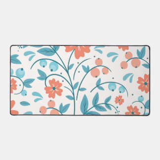 Minimalistische orangefarbene Blume Schreibtischunterlage