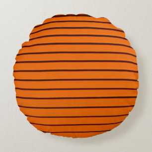 Minimalistische Orangenwandfotografie Rundes Kissen