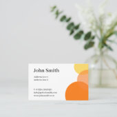 Minimalistische Orangenzirkel Ozeanien Visitenkarte (Stehend Vorderseite)