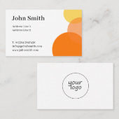 Minimalistische Orangenzirkel Ozeanien Visitenkarte (Vorne/Hinten)