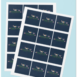 MINIMALISTISCHE OSTBUNNY OAR EIER BLUME DESIGN QUADRATISCHER AUFKLEBER