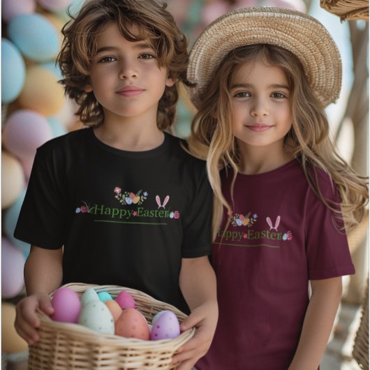 MINIMALISTISCHE OSTBUNNY OAR EIER BLUME DESIGN T-Shirt