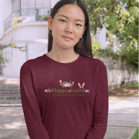 MINIMALISTISCHE OSTBUNNY OAR EIER BLUME DESIGN T-Shirt