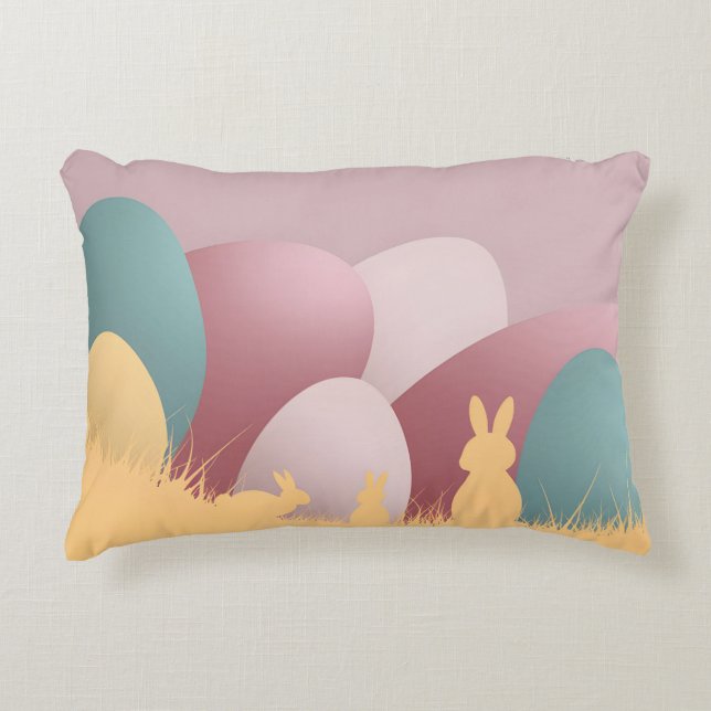 Minimalistische Osterform Dekokissen (Vorderseite)
