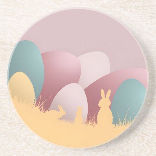 Minimalistische Osterform Getränkeuntersetzer (Vorne)