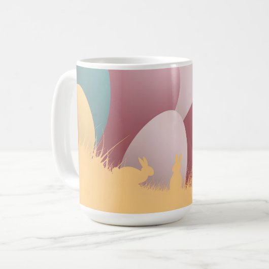 Minimalistische Osterform Kaffeetasse (Vorderseite Links)