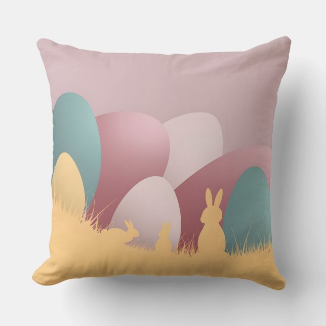 Minimalistische Osterform Kissen (Vorderseite)