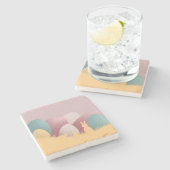 Minimalistische Osterform Steinuntersetzer (Seitenansicht)