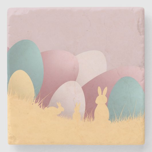 Minimalistische Osterform Steinuntersetzer (Vorderseite)