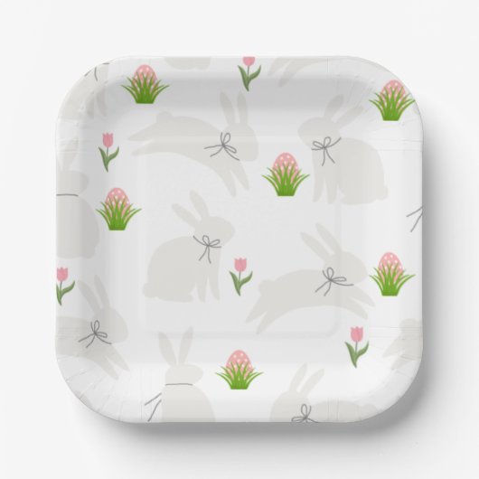 Minimalistische Ostern-Platten   Pappteller (Vorderseite)