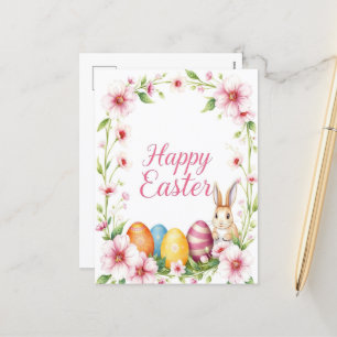 Minimalistische Ostern Weiche Flora Eleganter Früh Feiertagspostkarte