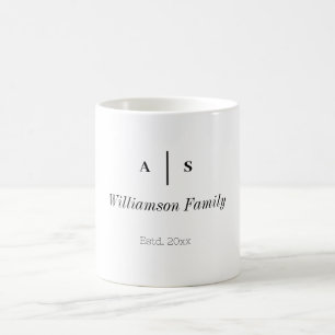 Minimalistische Paare, die mit Montag Hochzeitstag Kaffeetasse