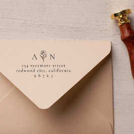 Minimalistische Paare Erste Rücksendeadresse Gummistempel