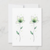 Minimalistische paarweise grüne Blume Blank Karte (Vorderseite)