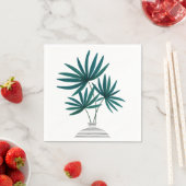 Minimalistische Palm-Blätter in Strippenvase - Mod Serviette (Beispiel)