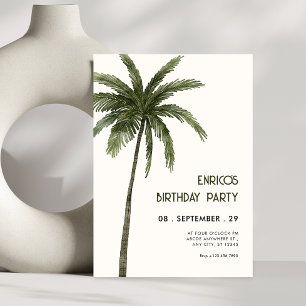 Minimalistische Palme tropisch Einladung