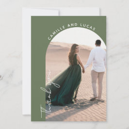 Minimalistische Palmen Hochzeit Danke Karte