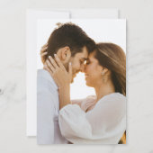 Minimalistische Palmenbaum Foto Hochzeit Save The Date (Rückseite)