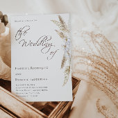 Minimalistische Pampas Grass Hochzeitseinladung