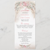 Minimalistische Pampas und Kranzprogramme für stau Programm (Vorderseite)