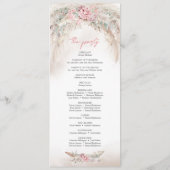 Minimalistische Pampas und Kranzprogramme für stau Programm (Rückseite)